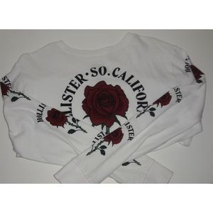 Hollister Rose graphic long sleeve tee